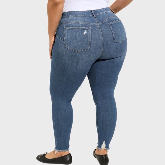 TORRID Bombshell Skinny Premium Stretch High-Rise Destructed Jeans - Picture 3 of 14